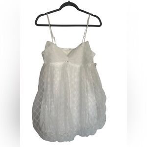 STORIA x Apricot Lane White Little Bow Gal Mini Dress, Size M, NWT